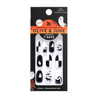 Olive & June Super Stick Halloween Press On Nails, Haunted House | CVS Health
