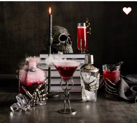 Skeleton glassware at Pottery Barn! How cute is this! And on clearance!

#LTKhome #LTKsalealert #LTKHalloween