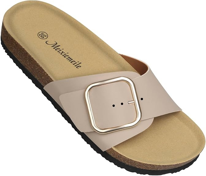 Sandals for Women Memory Foam Insole Womens Sandals Comfortable Genuine Leather Sandals Classic C... | Amazon (US)