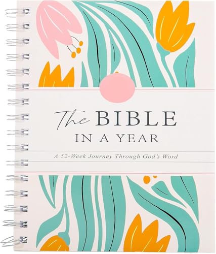 The Bible In A Year: A 52-Week Study, Spiral Bible Study Guide, 52-Week Bible Study Plan A Daily Bibles Study Workbook With Note Taking Space For Guided Reading Plan (8.27 * 5.83inch) | Amazon (US)