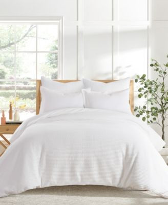 Cloud Waffle Textured 3-Pc. Duvet Cover Set, King/California King | Macy's
