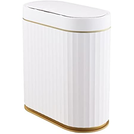 Bathroom Trash Can with Lid - ELPHECO Automatic Garbage Can, 2 Gallon Slim Smart Trash Can, Small Pl | Amazon (US)