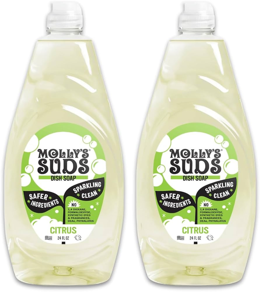 Molly's Suds Liquid Dish Soap | Clean, Simple Ingredients | Extra Scrubbing Power | Citrus Scent,... | Amazon (US)