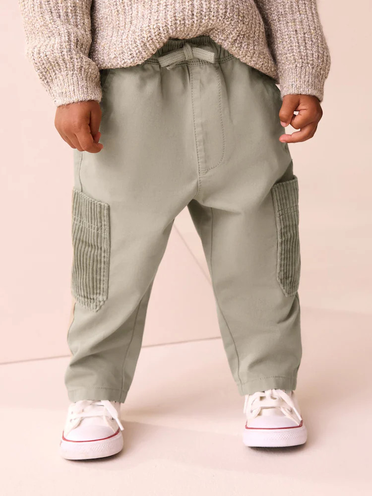 Sage Green Side Pocket Pull On Trousers (3mths-7yrs) | Next US