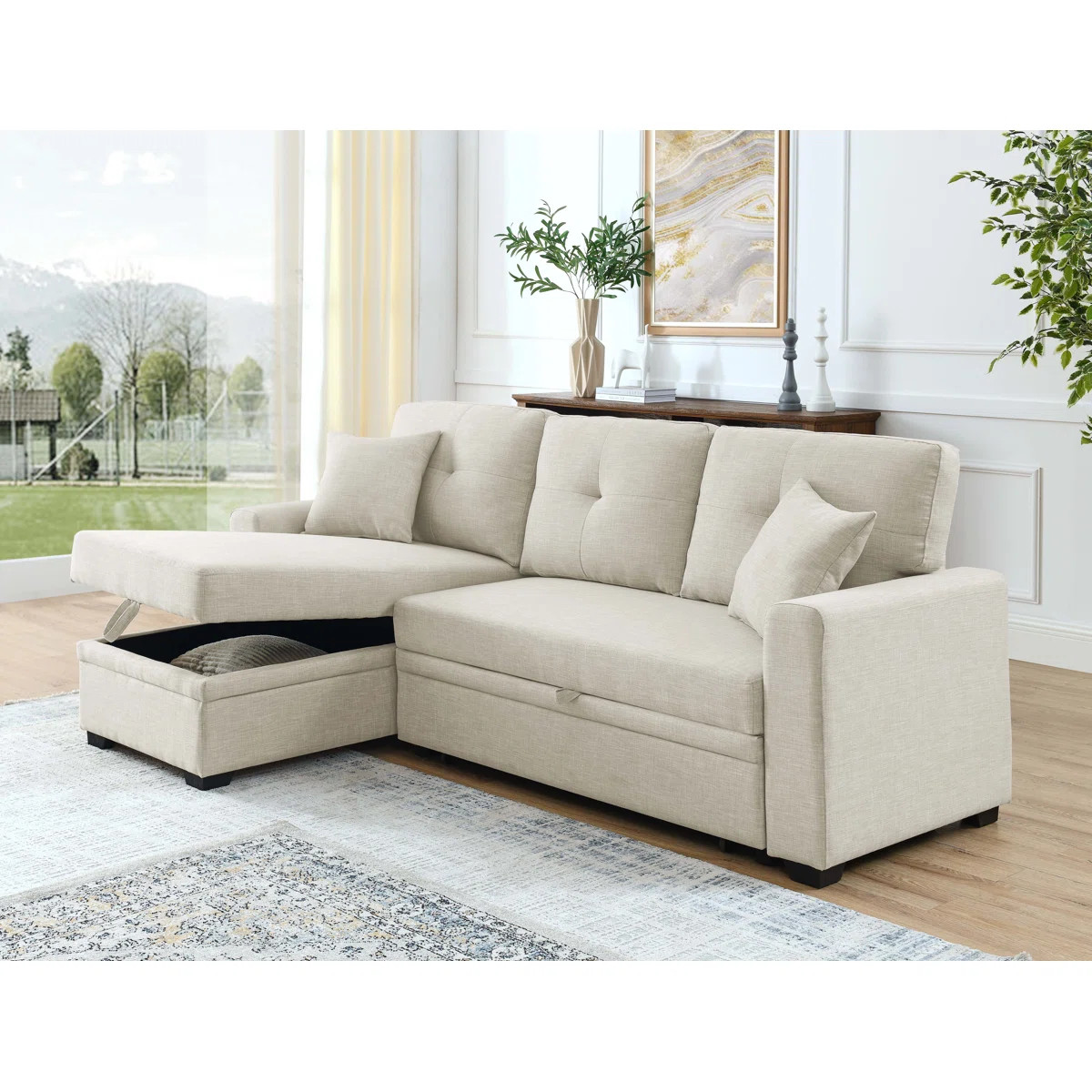 Sem 85.5'' Upholstered Sleeper Sofa | Wayfair North America