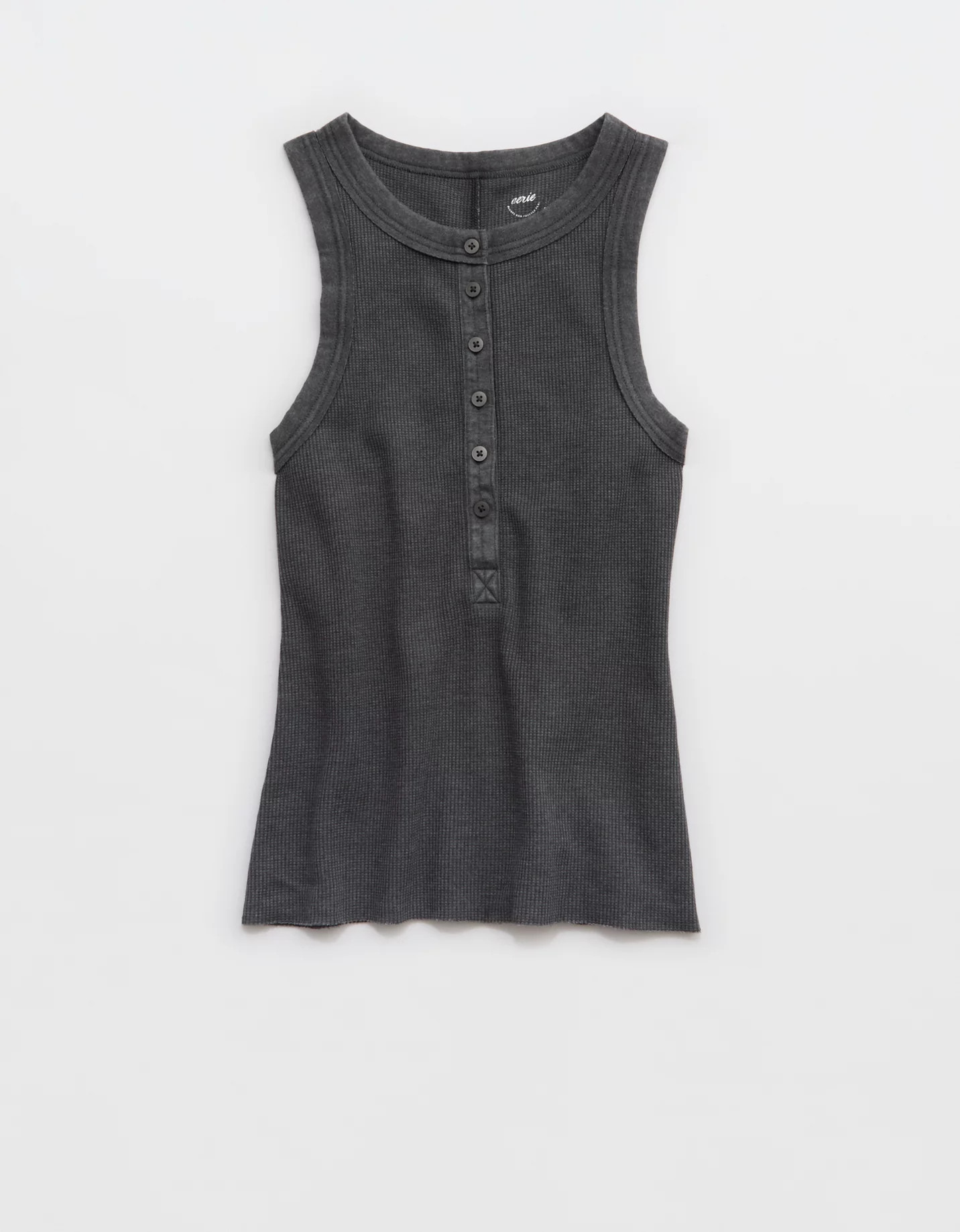 Aerie Unwind Waffle Henley Tank Top | Aerie