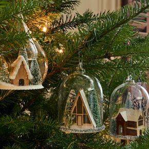 Glass Cloche Cabin Ornament  $14          SKU: 8372283 | West Elm (US)