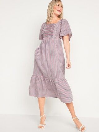 Fit & Flare Short-Sleeve Striped Tie-Back Midi Dress for Women$44.00$54.99Extra 20% Off Taken at ... | Old Navy (US)