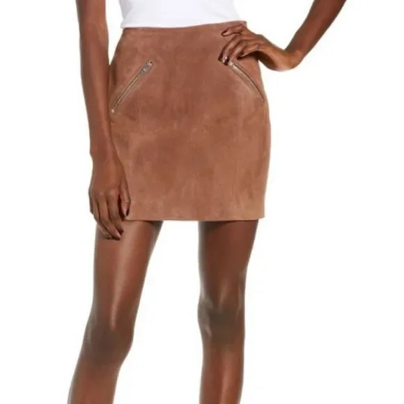 blank nyc brown suede leather mini skirt | Poshmark