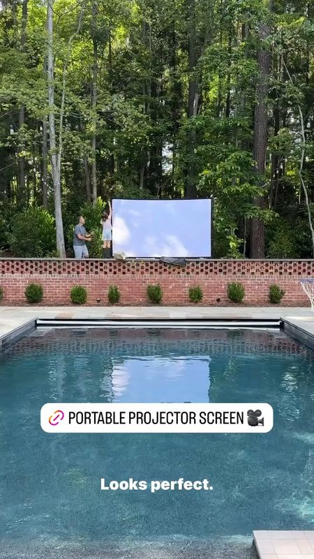 Our “dive-in” movie set up 👀 this projector screen is portable and great to be able to set up and take down for these summer pool party movies. Linked it and everything we used below!

#LTKVideo #LTKFamily #LTKParties