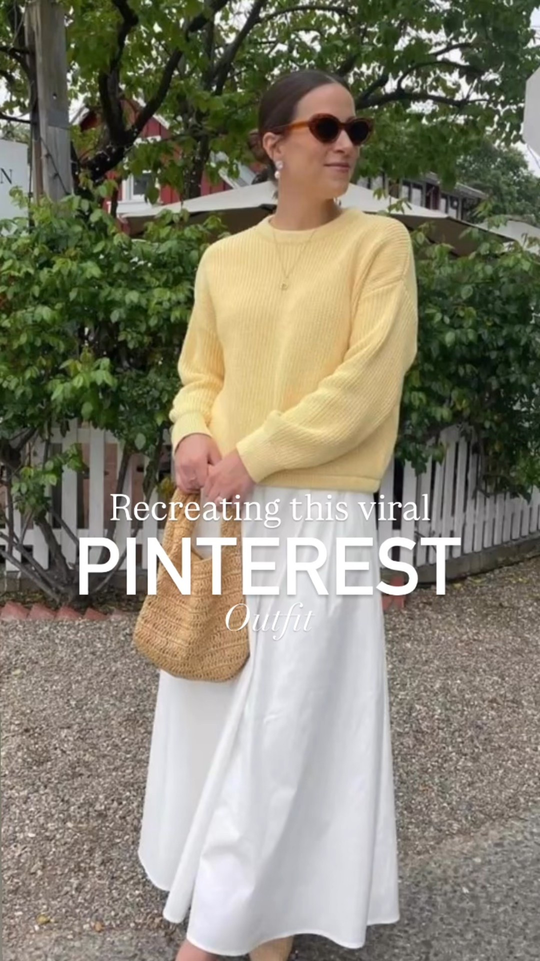 Recreating this viral Pinterest look. I love the butter yellow trend this season and this cardigan is perfect for summer. Pair with a raffia bag and neutral flats to complete the look  

#LTKSeasonal #LTKStyleTip #LTKFindsUnder100