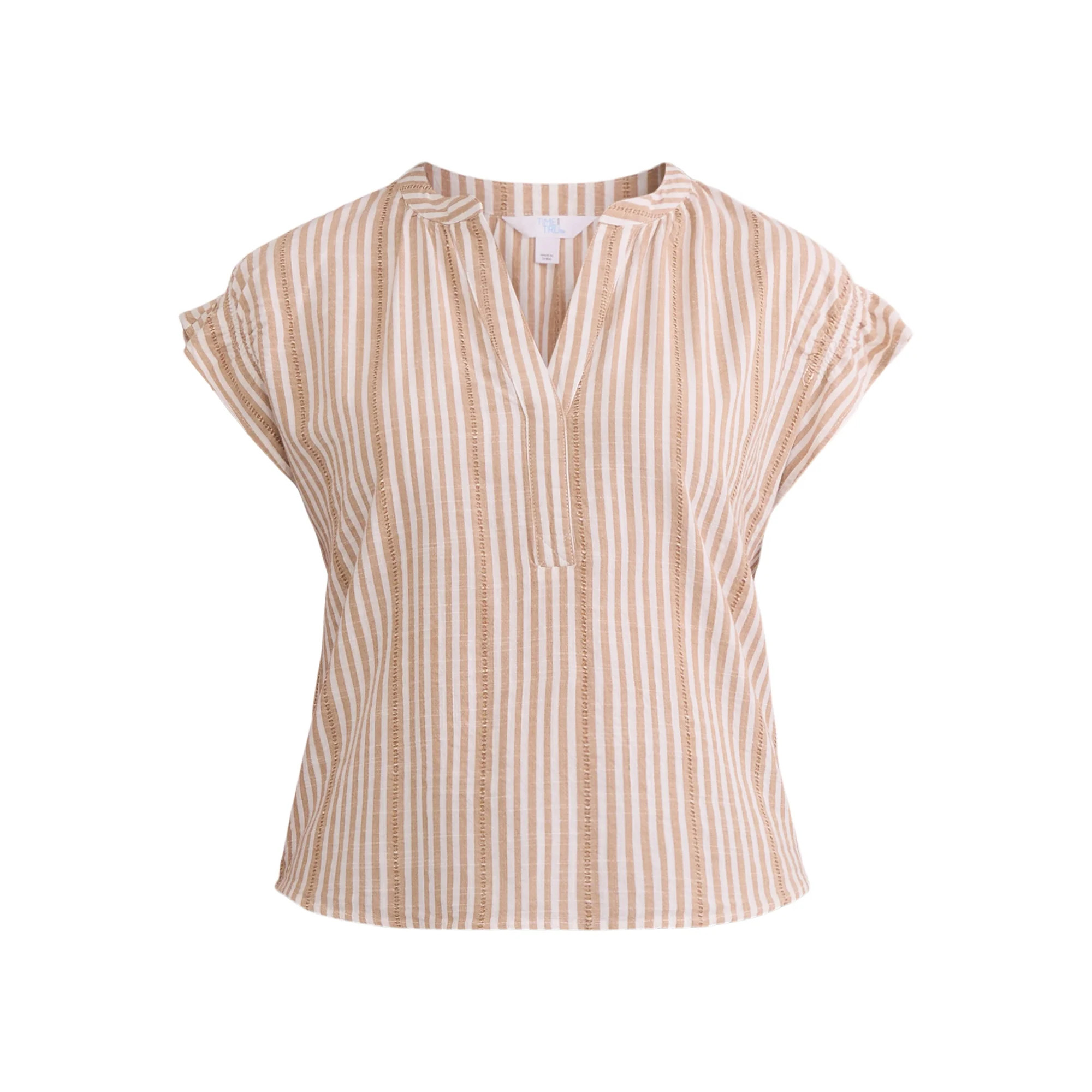 Time & Tru Women's Ruffle Collar Tank, Sizes XS-XXXL | Walmart (US)