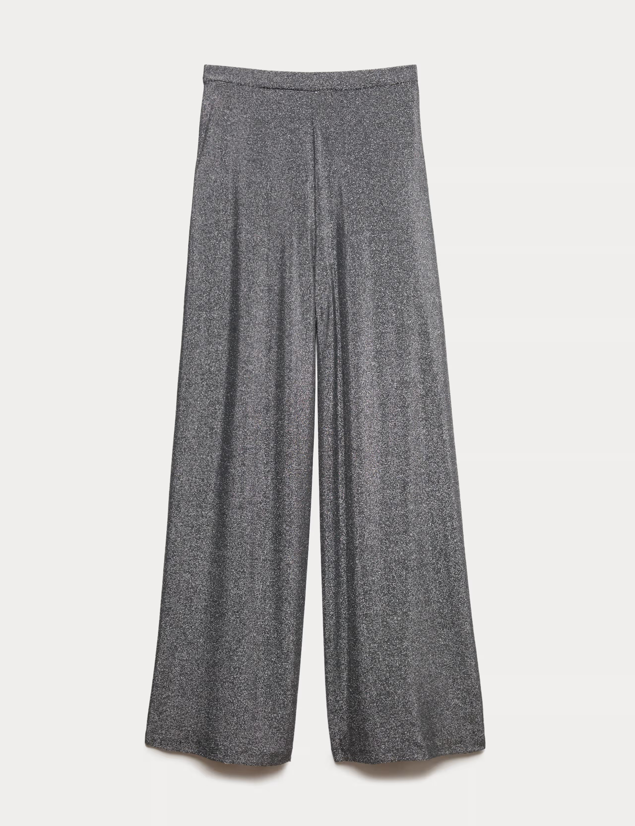 Sparkly Palazzo Trousers | M&S | M&S | Marks & Spencer (UK)