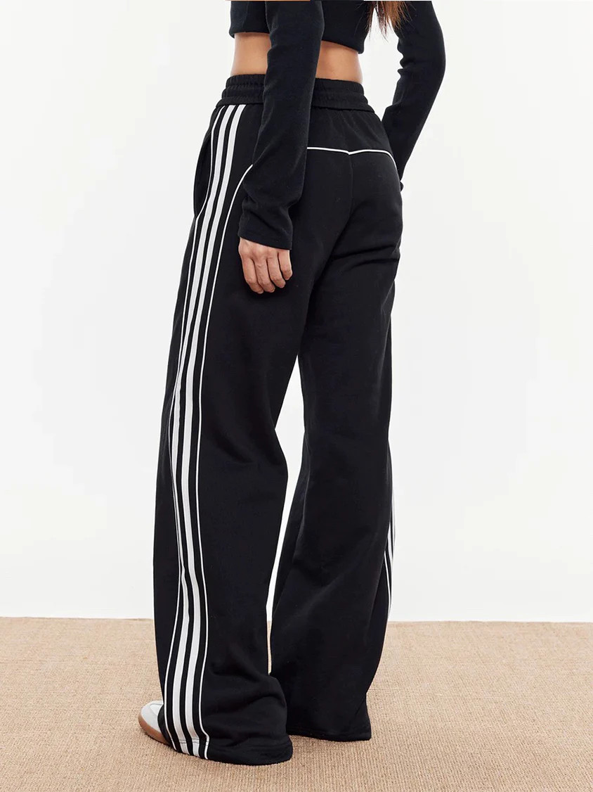 Contrast Piping Drawstring Sweatpants | Commense