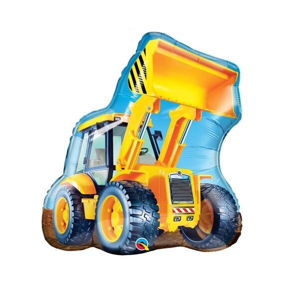 32" Jumbo Construction Loader Balloon Foil Mylar Balloon, Construction Themed, Bulldozer, Front l... | Etsy (US)