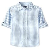 The Children's Place Boys' Long Sleeve Button Down Shirt, Creek, XS (4) | Amazon (US)