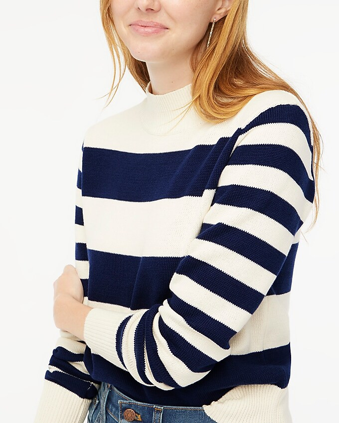 Striped mockneck sweater | J.Crew Factory