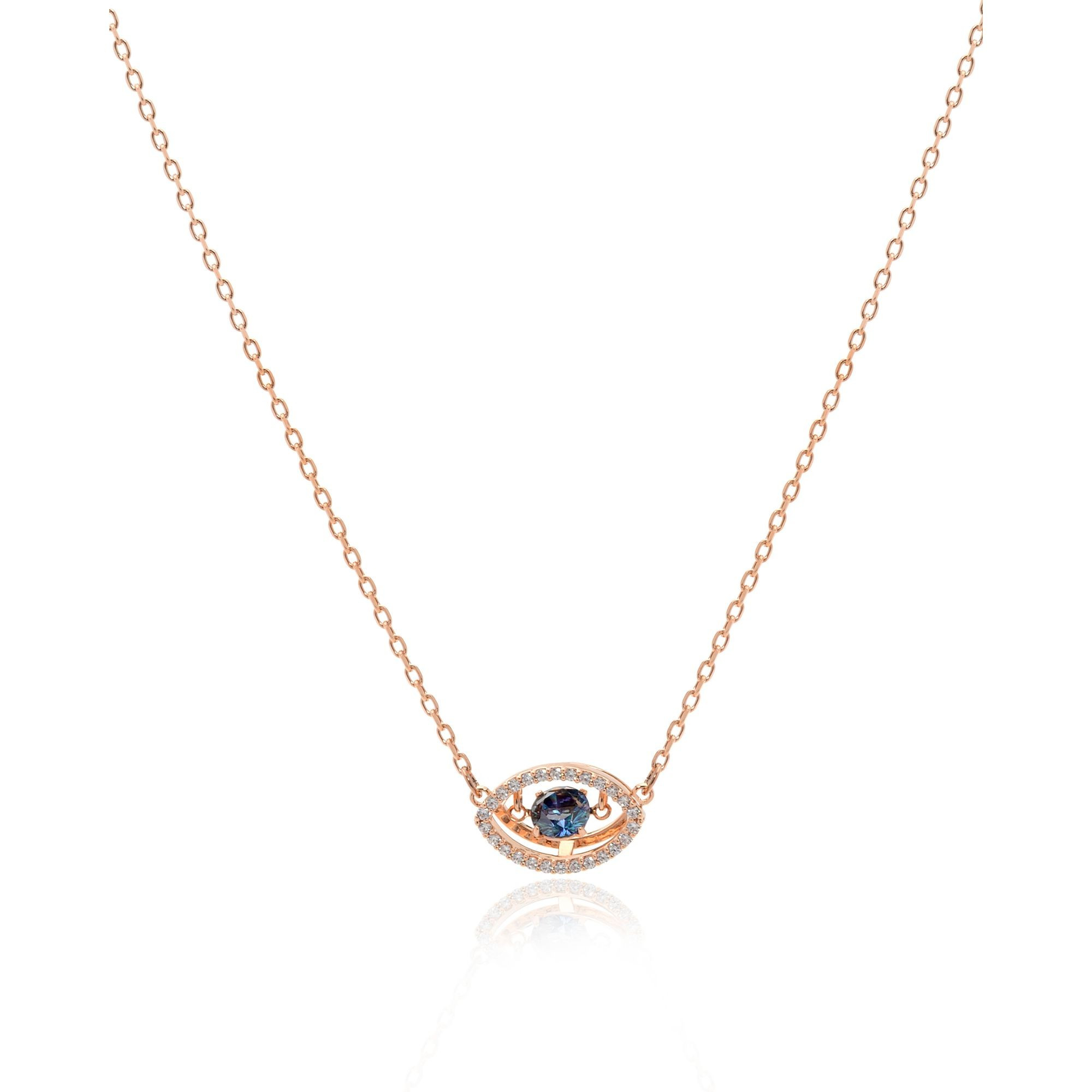 Swarovski Sparkling Rose Gold Tone Crystal Necklace 5448611 | ShopWorn | Shop Worn