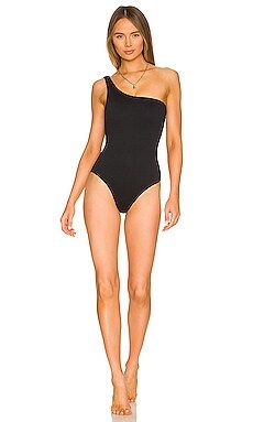 Seafolly Sea Dive One Shoulder One Piece in Black from Revolve.com | Revolve Clothing (Global)