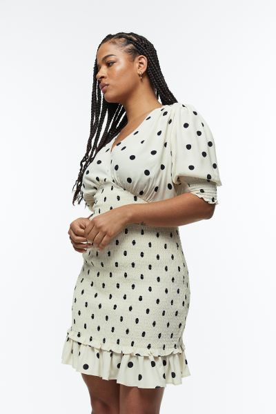 Puff-sleeved Smocked Dress | H&M (US, CA, MX)