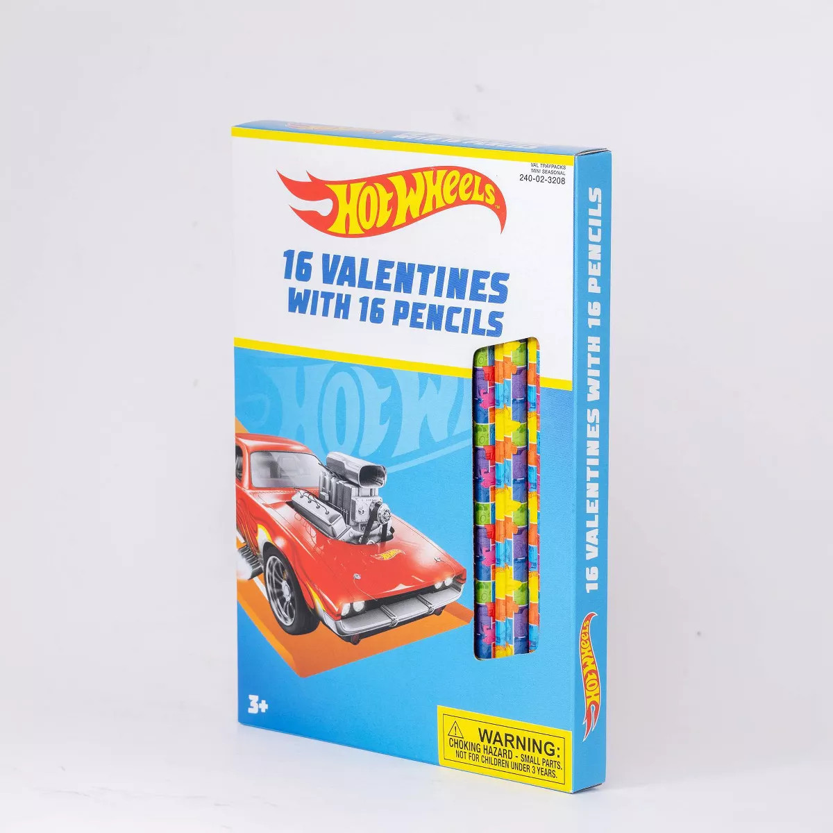 Paper Magic 16ct Hot Wheels Pencil Valentine's Day Exchange Cards | Target