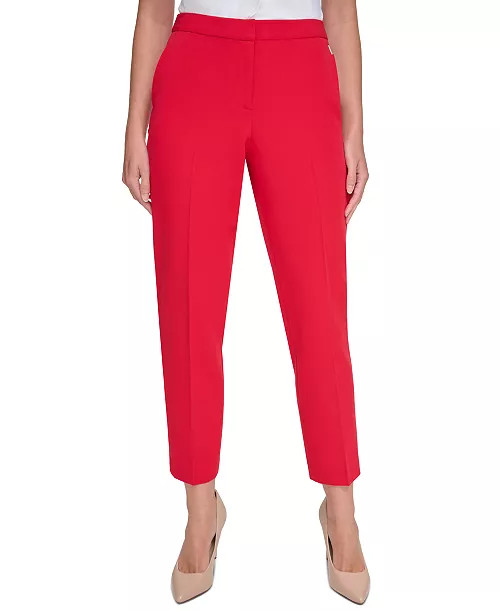 Tommy Hilfiger Women's Sloane Slim-Leg Ankle Pants - Macy's | Macy's