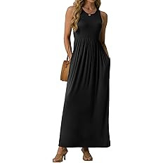 GRECERELLE Women's Summer Sleeveless Casual Long Tank Maxi Dress with Pockets (XS-3XL) | Amazon (US)