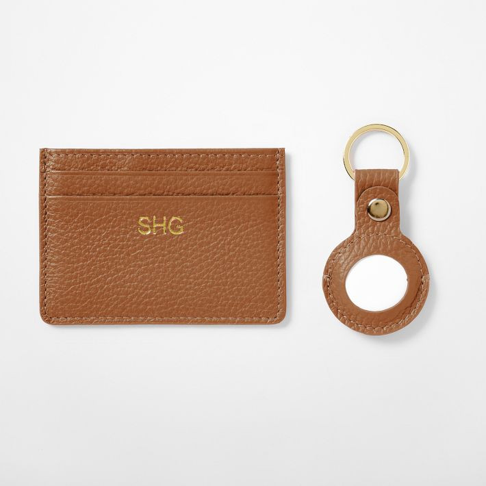 Leather Card Case and Keychain for AirTag Set | Mark and Graham