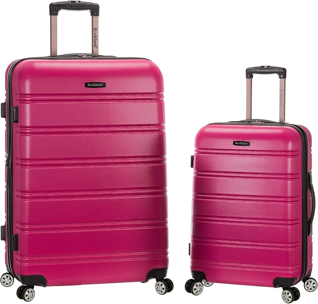 Rockland Melbourne Hardside Expandable Spinner Wheel Luggage, Magenta, 2-Piece Set (20/28) | Amazon (US)