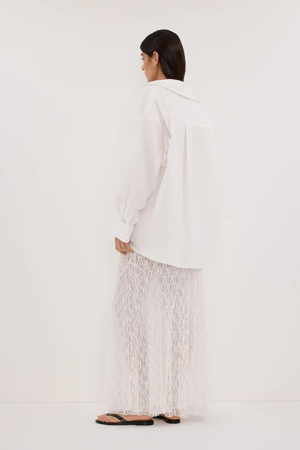 RHEA WHITE OVERSIZED COTTON SHIRT | DISSH