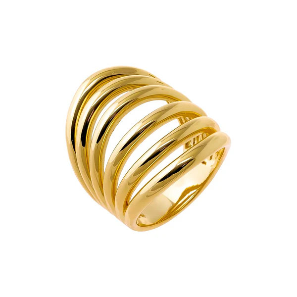 Solid Multi Row Lined Ring | Adina Eden