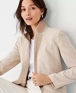 The Hutton Blazer in Houndstooth | Ann Taylor (US)