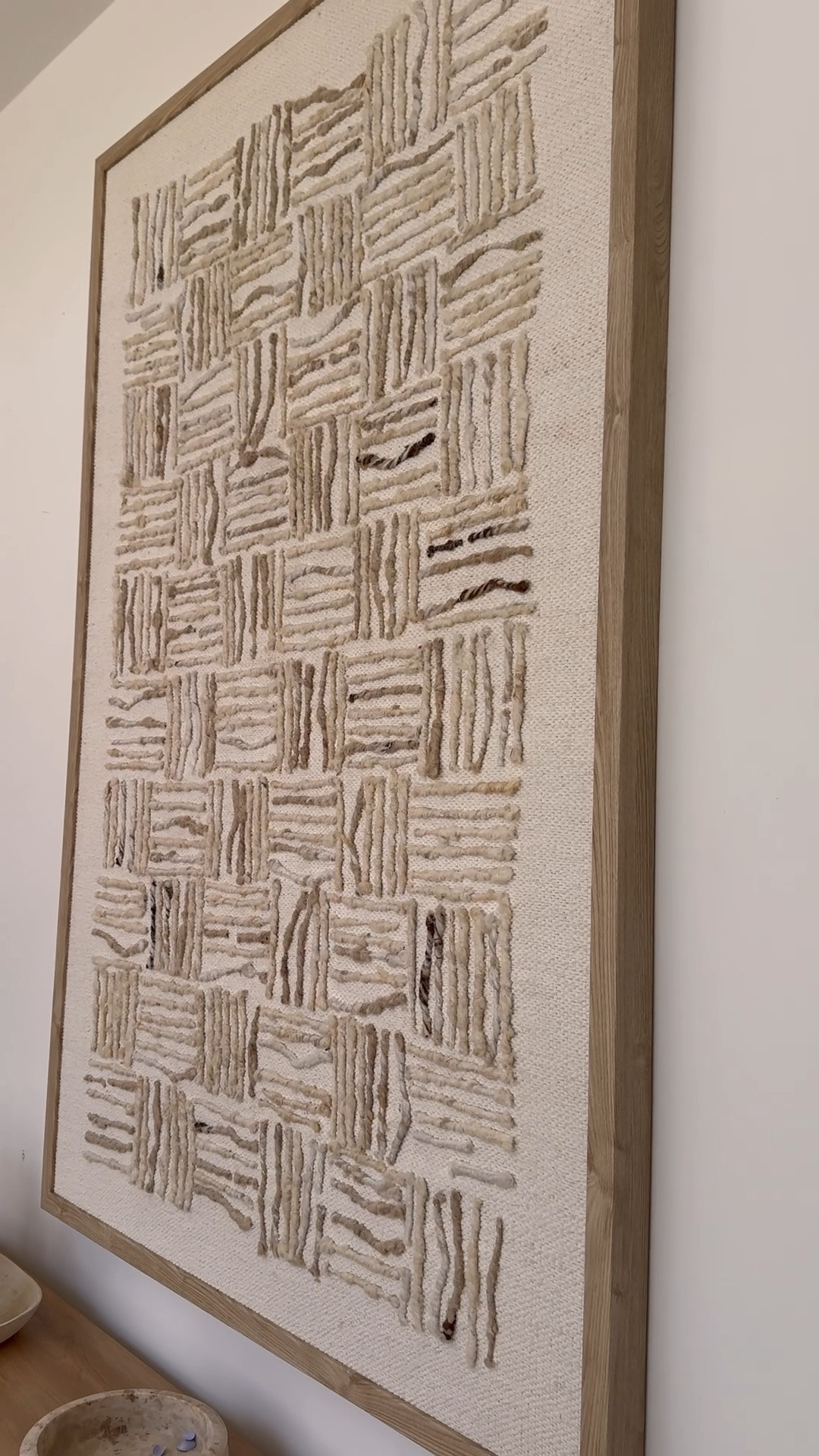 Large neutral wall art. Woven wall art. Fabric wall art.

#LTKHome #LTKSaleAlert
