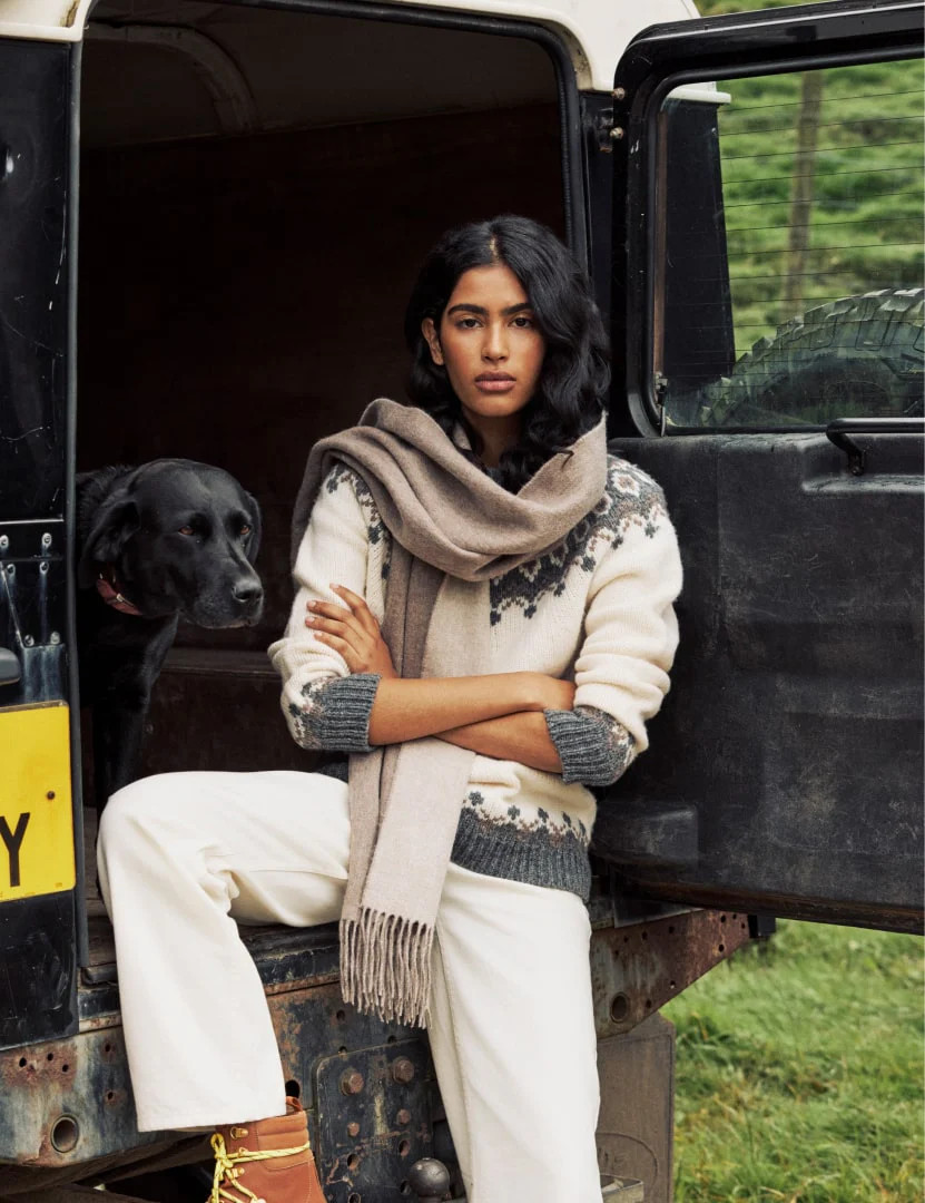 Cream Fair Isle Chunky Knitted Wool Jumper | Nobody's Child