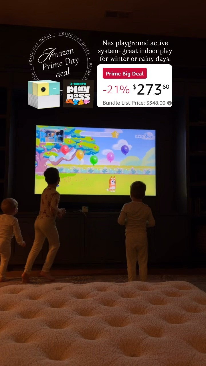 Nex Playground is just over 20% off for Amazon Prime days! It’s an active play system for kids that tracks their body movements to play games. Great indoor play for rainy days or cold winter days! Would be a great Christmas gift idea!