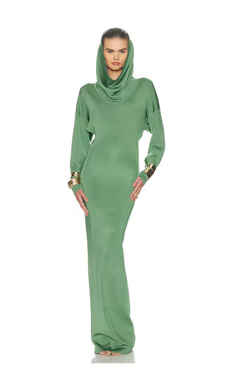 Emmalynn Cowl Shine Gown in Green | Revolve Clothing (Global)