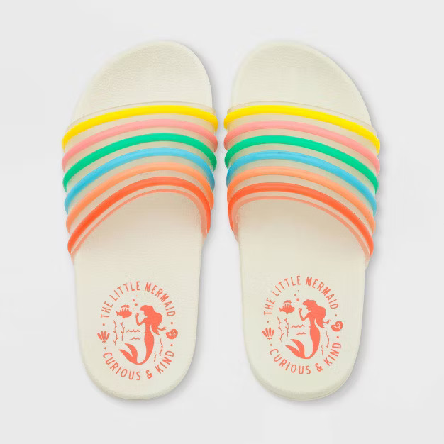Girls' Disney The Little Mermaid Ariel Swim Slide Sandals - Disney Store | Target