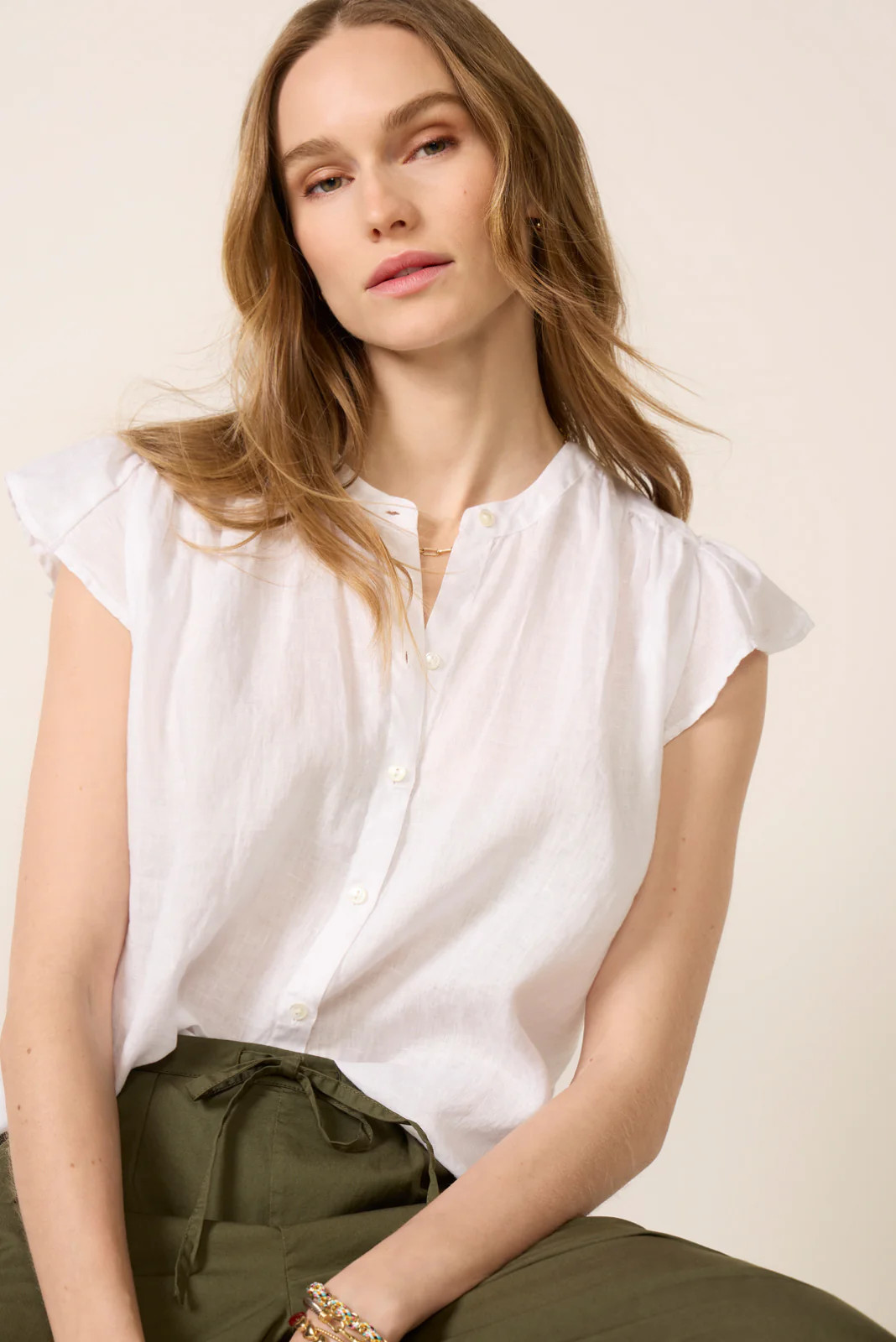 Janey Linen Top | Evereve