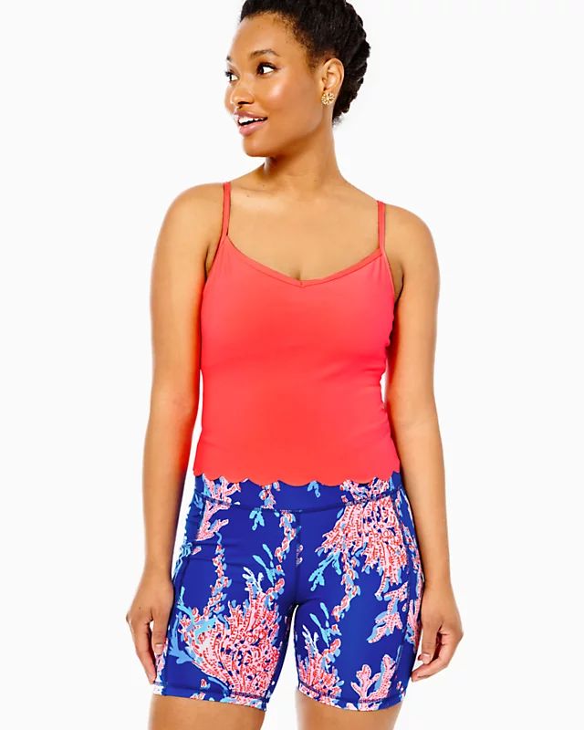 UPF 50+ Luxletic Cassis Scallop Bra Tank | Lilly Pulitzer