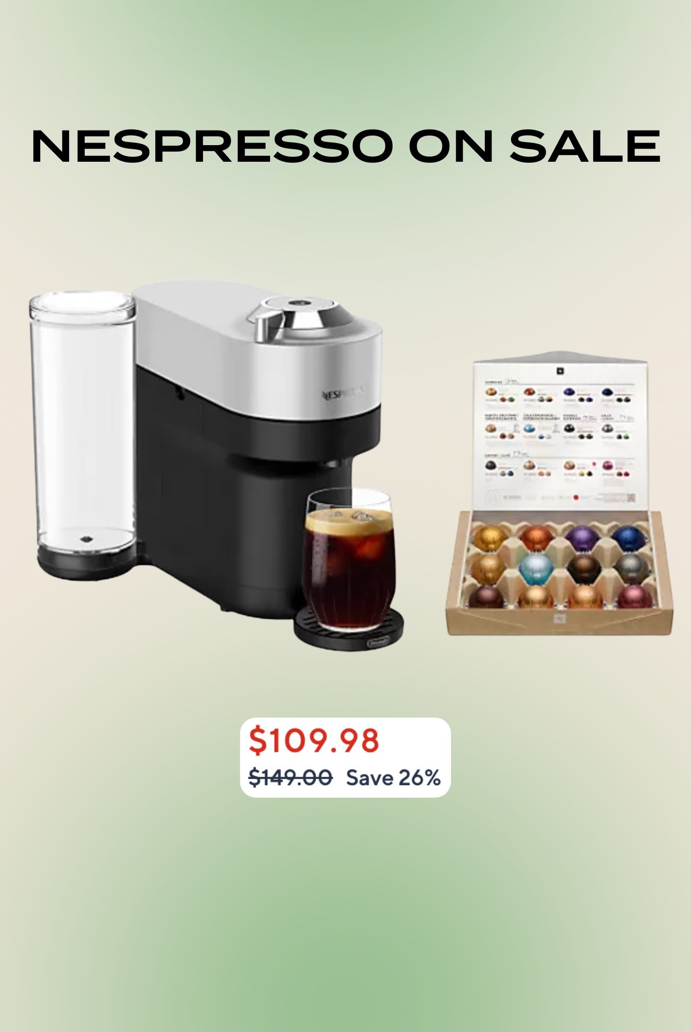  🚨 Nespresso on sale for $110 until 1/31! Comes with a voucher for 50 capsules 

@QVC @nespresso #LoveQVC #ad

#LTKHome #LTKmorningroutine #LTKSaleAlert