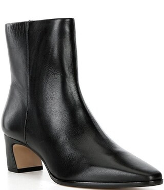 Gianni Bini Waltar Leather Snip Toe Kitten Block Heel Booties | Dillard's | Dillard's