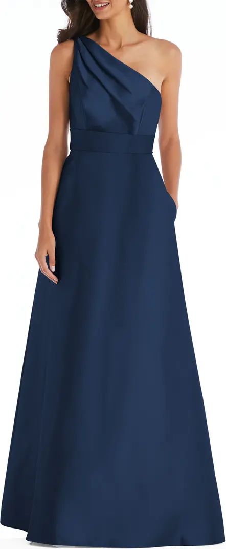 One-Shoulder A-Line Gown | Nordstrom