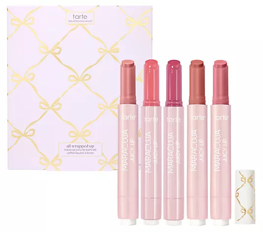 tarte all wrapped up maracuja juicy lip balm set - QVC.com | QVC