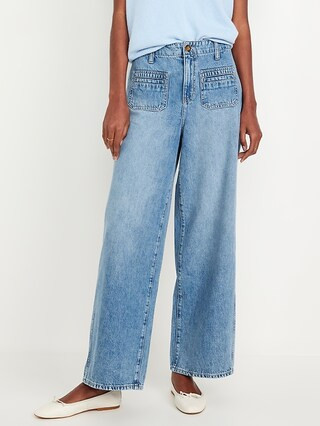 High-Waisted Baggy Wide-Leg Trouser Jeans | Old Navy (US)