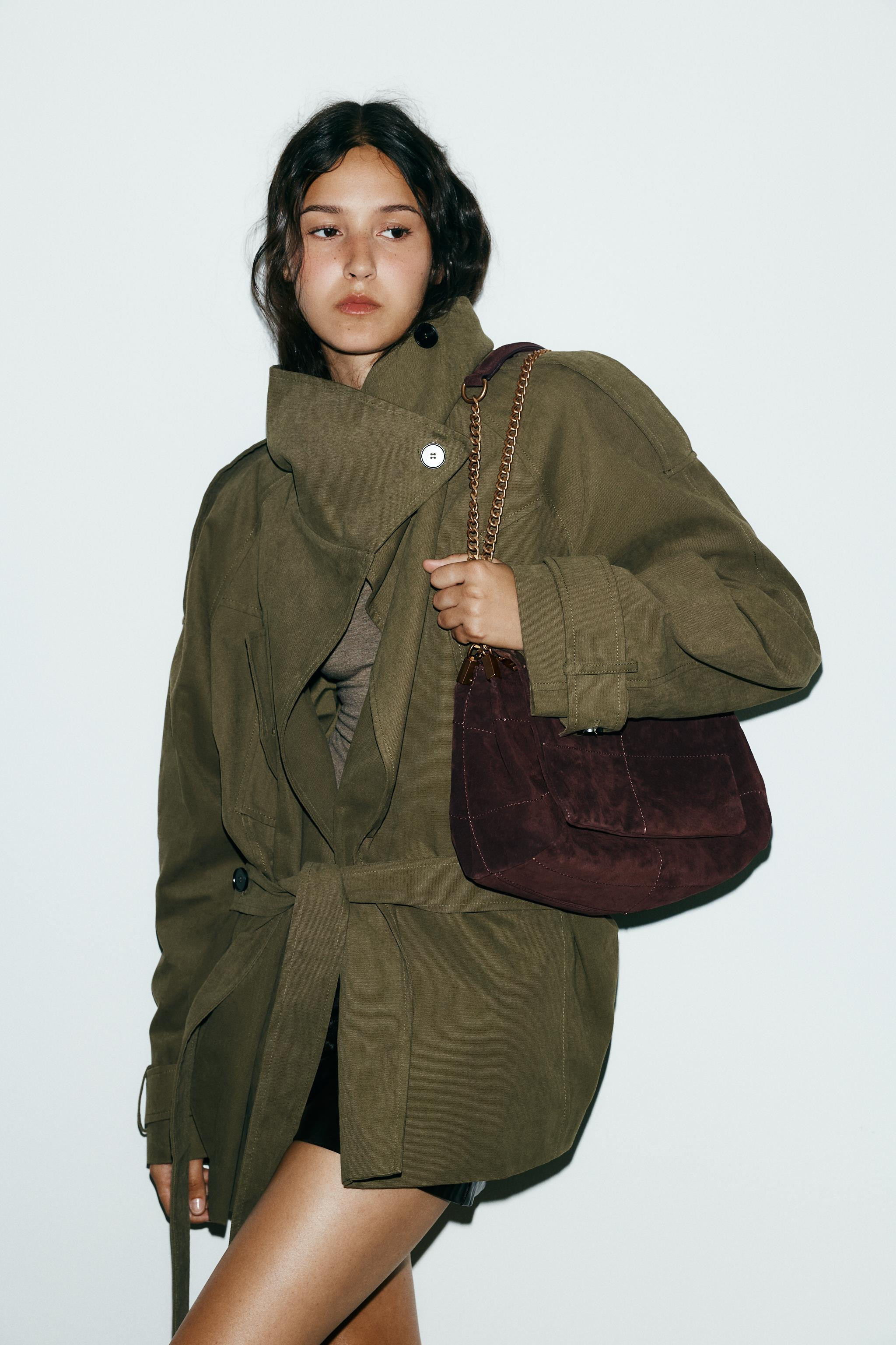 LEATHER SHOULDER BAG | Zara US