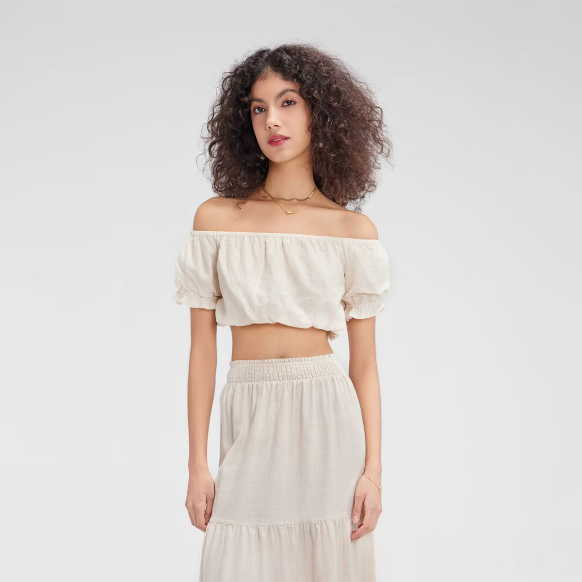 Women's Off-Shoulder Crop Blouse - Wild Fable™ | Target