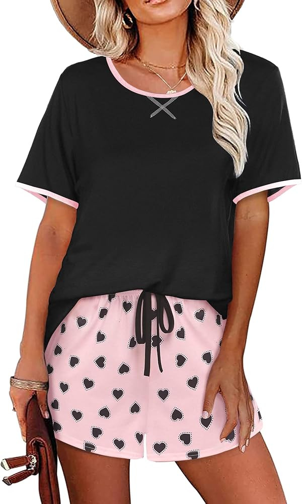 Ekouaer Women Pajama Set Casual Short Set | Amazon (US)