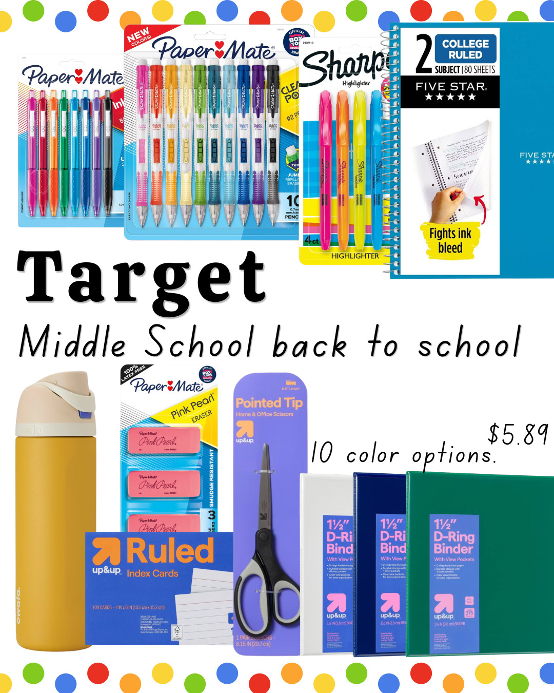 Target Middle School Back-to-School Essentials ✏️ Shop the best Target school supplies, notebooks, binders, pens, highlighters, water bottles, index cards, and classroom must-haves for middle school students. 

 #LTKSeasonal #LTKKids