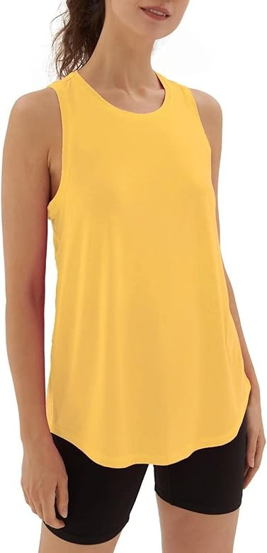 sissycos Women's Workout Racerback Tank Tops Loose Fit Sleeveless Athletic Shirts | Amazon (US)
