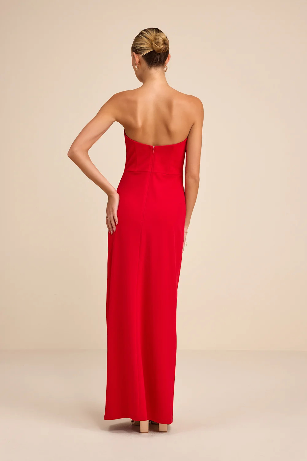 Thula Red Cutout U-Bar Column Maxi Dress | Lulus